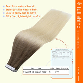 Full Shine Tape in Extensions displayed with packaging