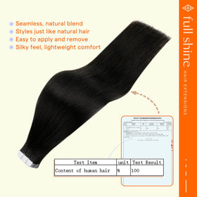 Full Shine Tape In Extensions displayed with packaging