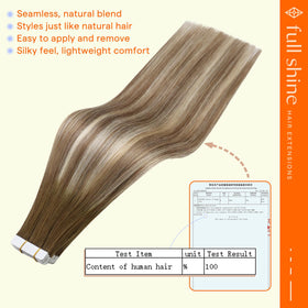 Full Shine Tape in Extensions displayed with packaging