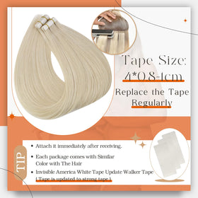 Full Shine Tape In Extensions displayed with styling tools