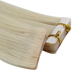 Full Shine Tape In Extensions Ice Blonde in natural light