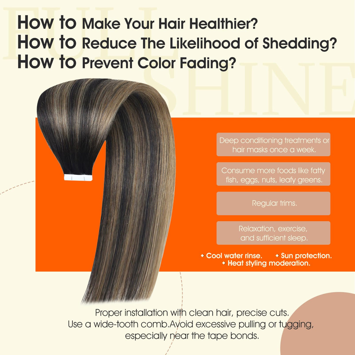 Full Shine Tape In Extensions in a lifestyle setting