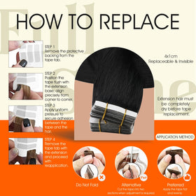 Full Shine Tape In Extensions Off Black packaging