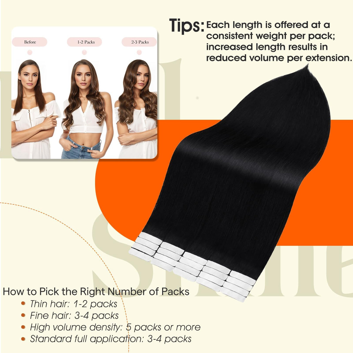 Full Shine Tape In Extensions packaging