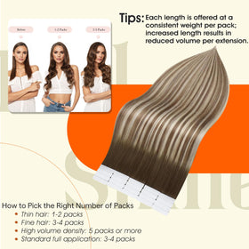 Full Shine Tape In Extensions packaging