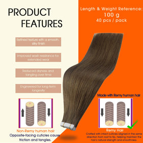 Full Shine Tape In Extensions packaging with product details