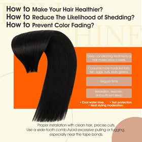 Full Shine Tape In Extensions styled in hair