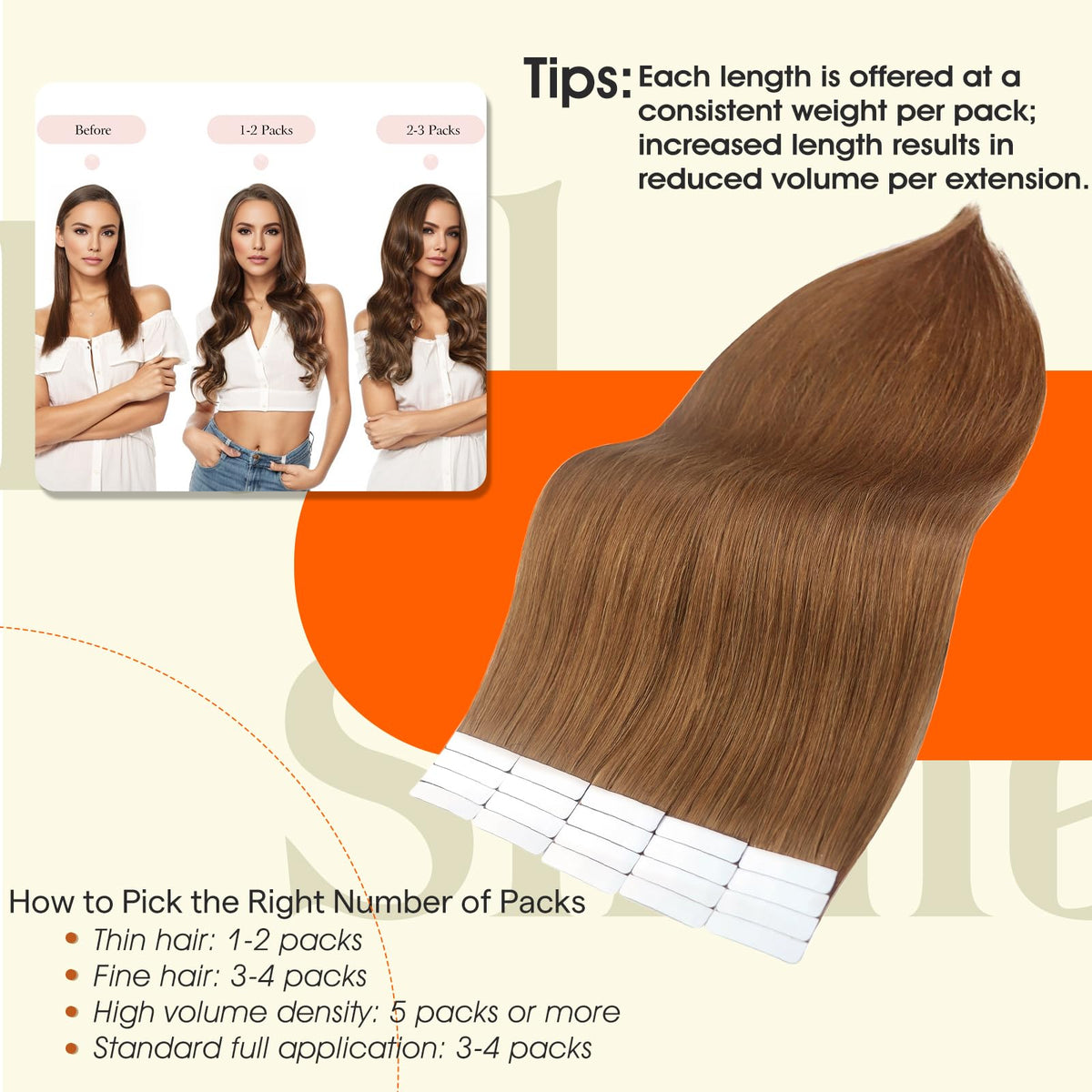 Full Shine Tape In Hair Extensions 24 Inch Ginger Copper styled in hair