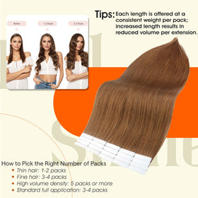 Full Shine Tape In Hair Extensions 24 Inch Ginger Copper styled in hair