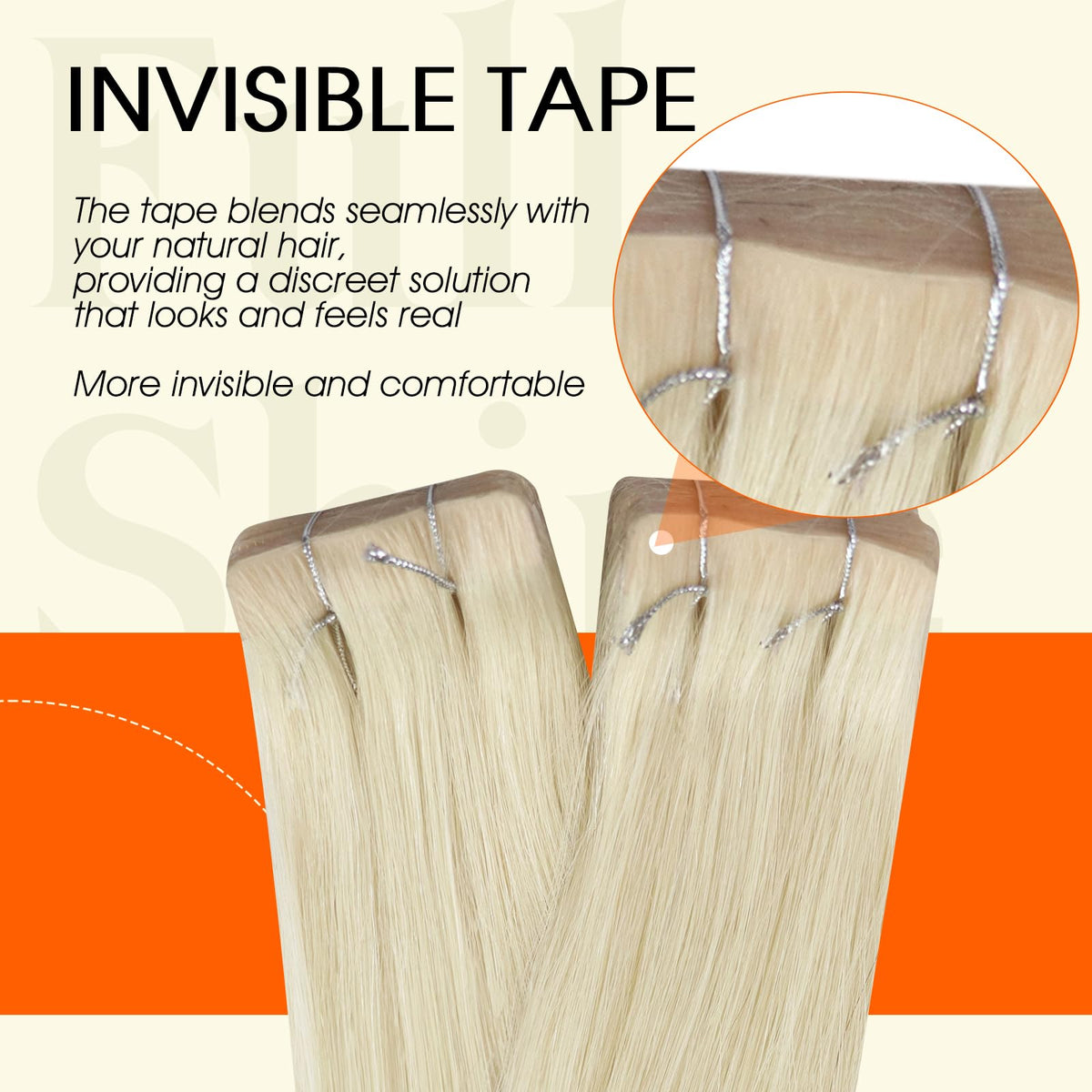 Full Shine tape in hair extensions application method