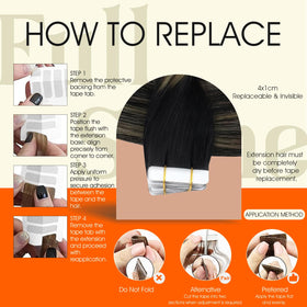 Full Shine Tape In Hair Extensions demonstrating secure hold