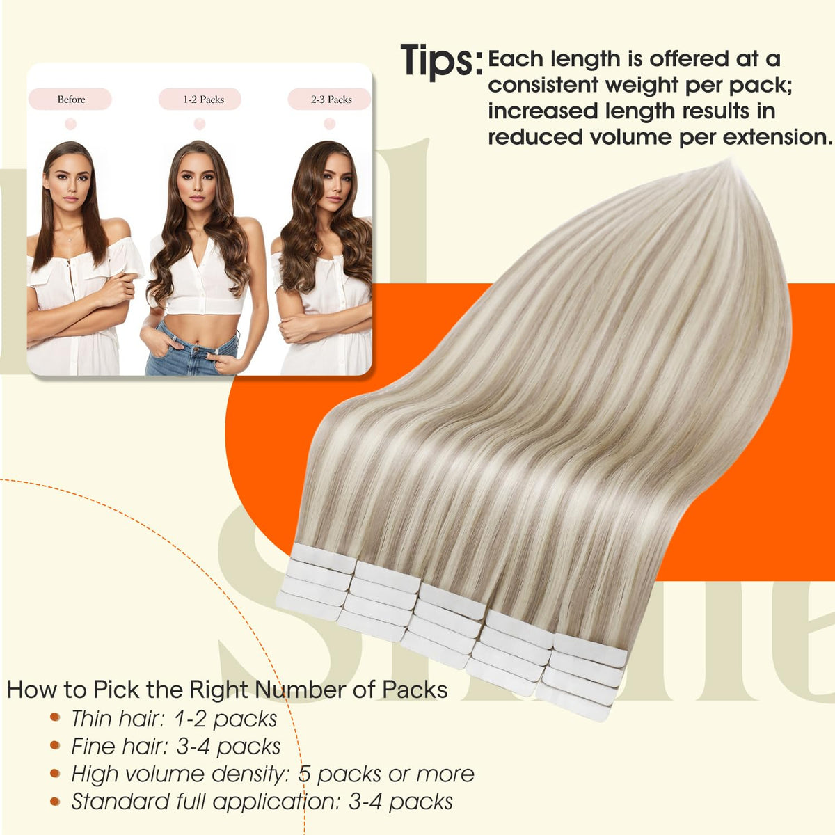 Full Shine Tape In Hair Extensions displayed in packaging