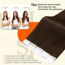 Full Shine Tape In Hair Extensions displayed in packaging
