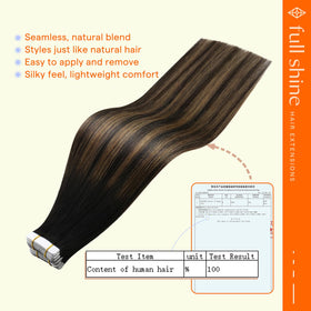 Full Shine Tape In Hair Extensions displayed in packaging