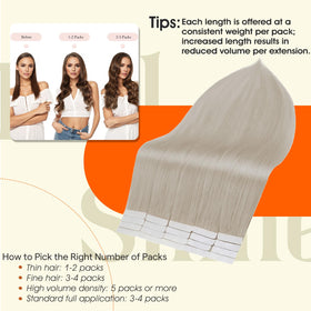 Full Shine Tape In Hair Extensions displayed in packaging