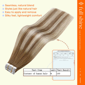 Full Shine Tape In Hair Extensions displayed in packaging