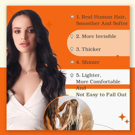 Full Shine Tape in Hair Extensions displayed on a model