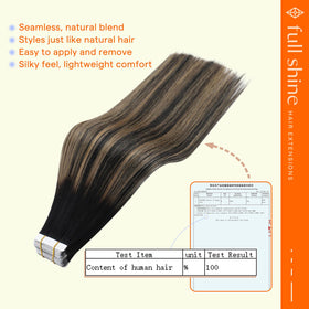 Full Shine Tape in Hair Extensions displayed with colour options