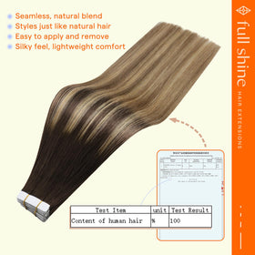 Full Shine Tape in Hair Extensions displayed with different colour options