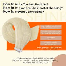 Full Shine Tape in Hair Extensions displayed with packaging
