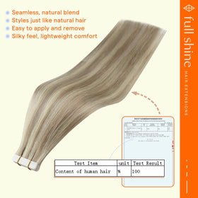 Full Shine Tape in Hair Extensions displayed with packaging
