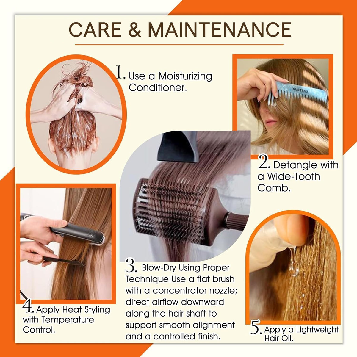 Full Shine Tape In Hair Extensions Ginger Copper on display