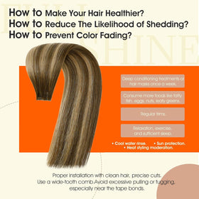 Full Shine Tape In Hair Extensions Honey Brown packaging