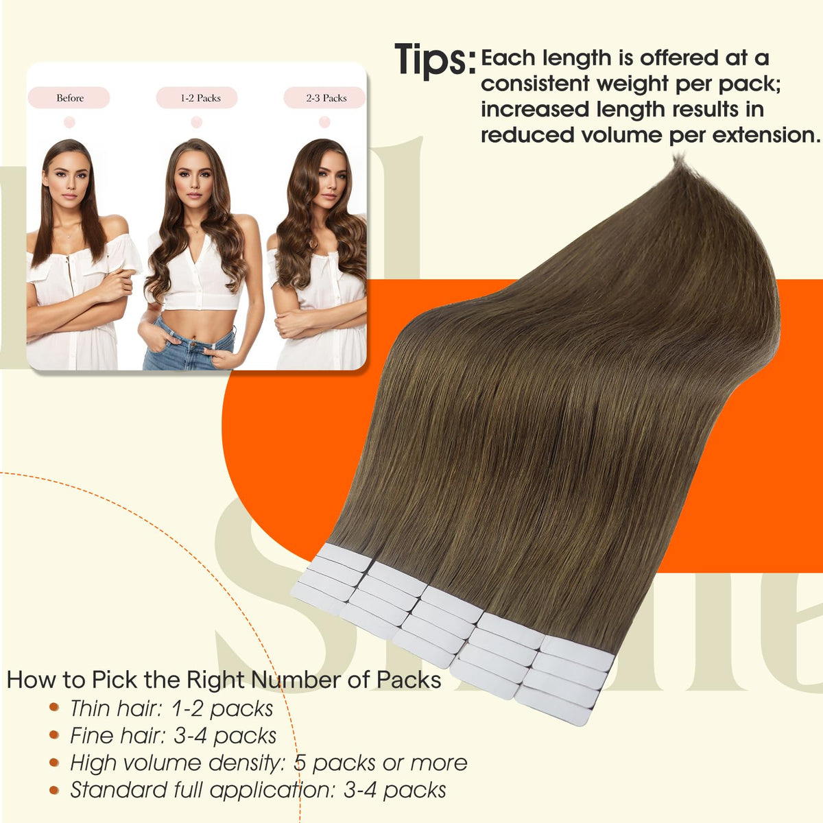 Full Shine Tape In Hair Extensions in natural light