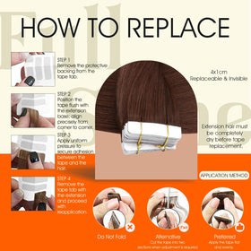 Full Shine Tape In Hair Extensions in packaging
