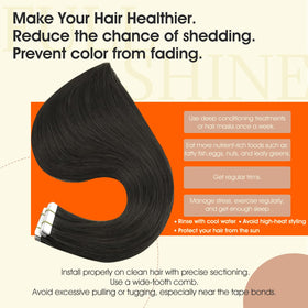 Full Shine Tape In Hair Extensions Mocha Brown packaging