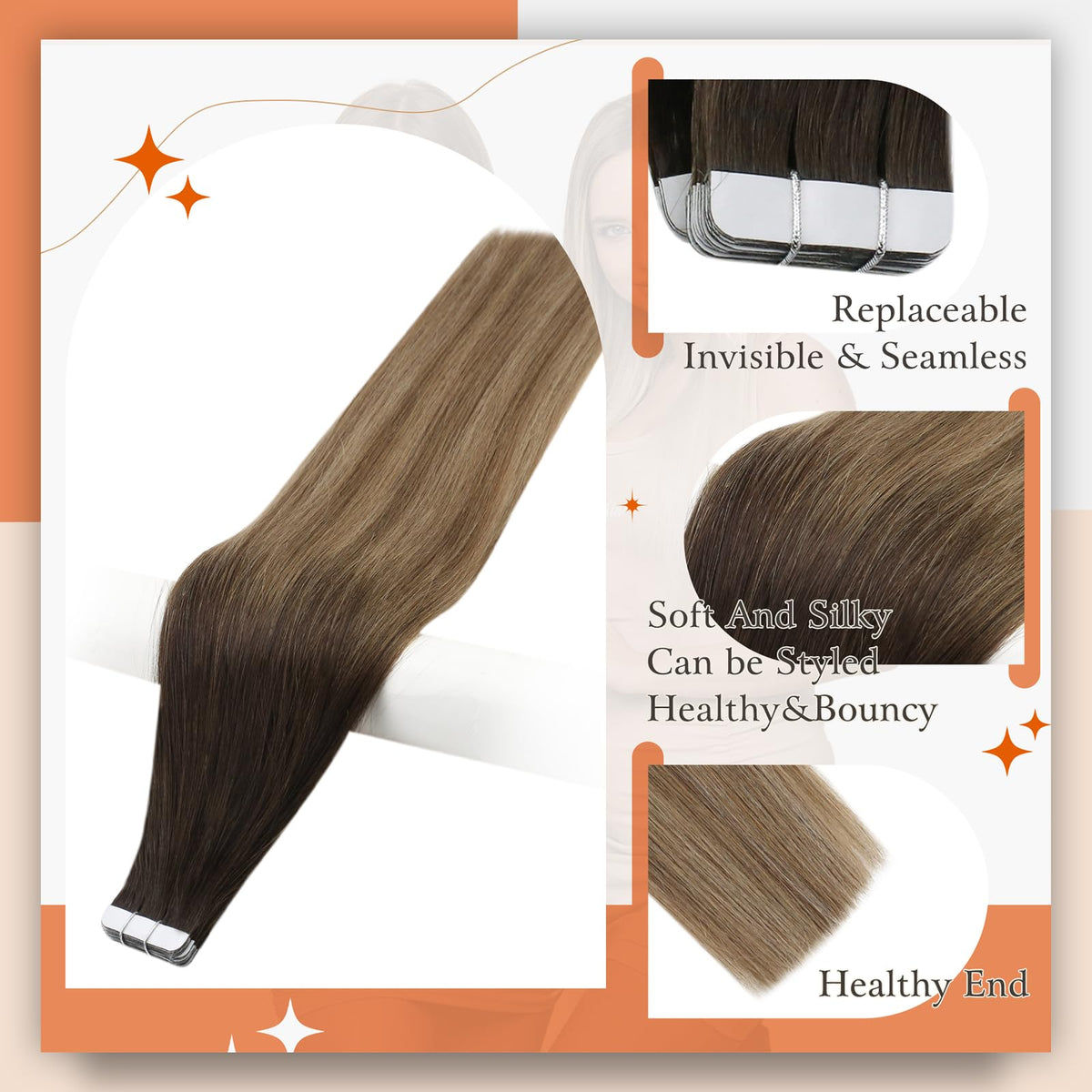 Full Shine Tape In Hair Extensions packaging