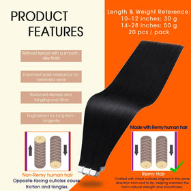 Full Shine Tape In Hair Extensions packaging