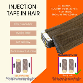 Full Shine Tape In Hair Extensions packaging
