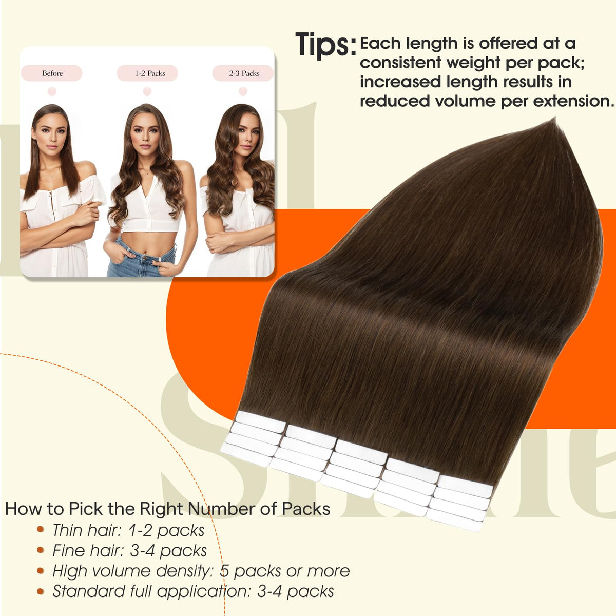 Full Shine Tape In Hair Extensions packaging