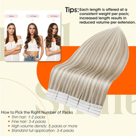 Full Shine Tape In Hair Extensions packaging