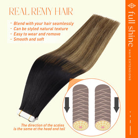 Full Shine Tape In Hair Extensions packaging