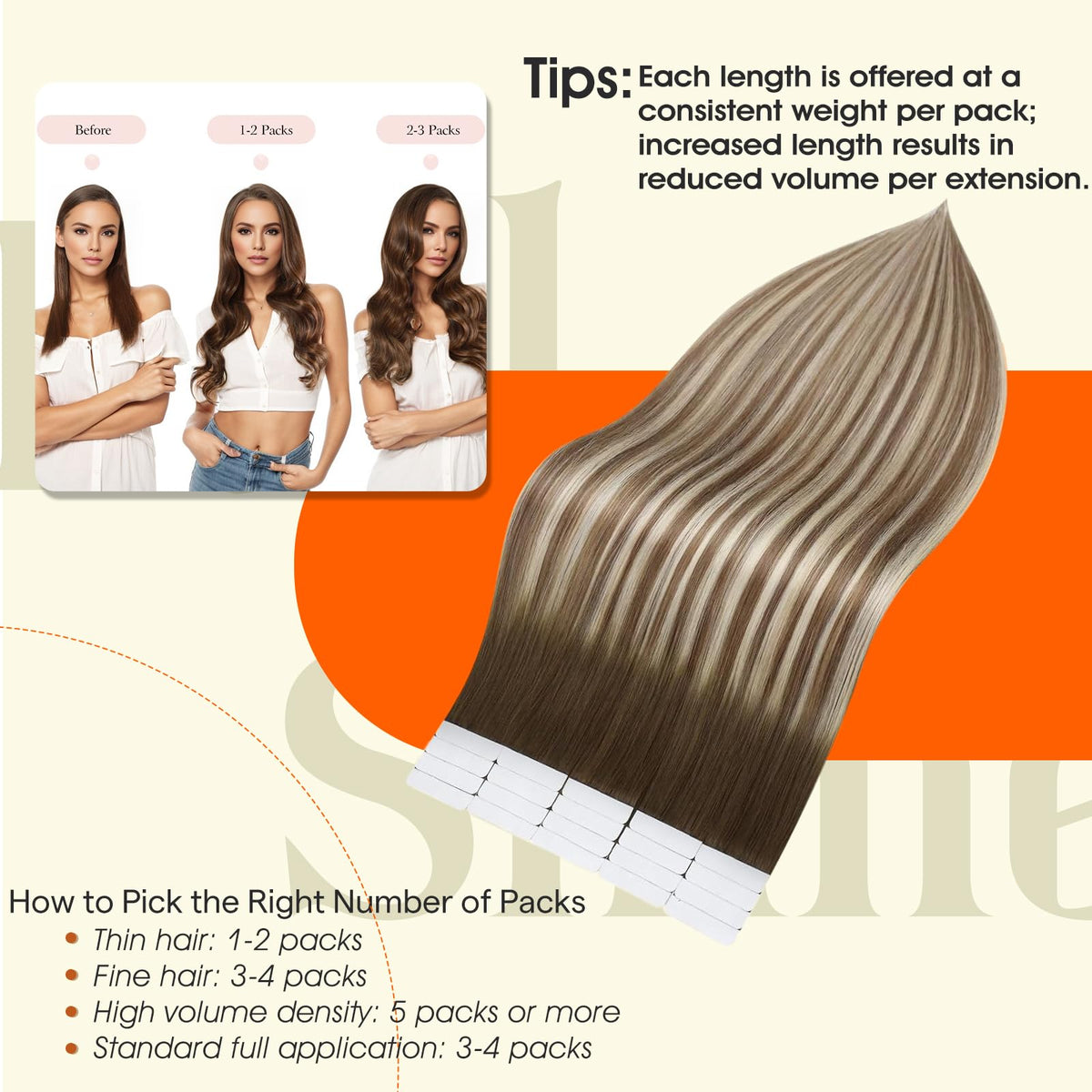 Full Shine Tape In Hair Extensions packaging