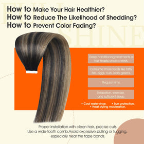 Full Shine Tape In Hair Extensions showing texture