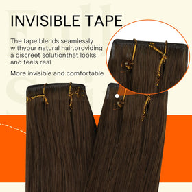 Full Shine Tape In Hair Extensions styled in hair