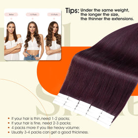 Full Shine Tape in Hair Extensions styled in hair