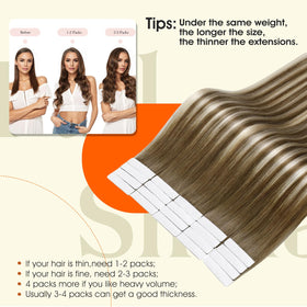 Full Shine Tape In Hair Extensions styled in hair