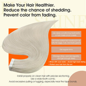 Full Shine Tape In Hair Extensions styled in soft waves