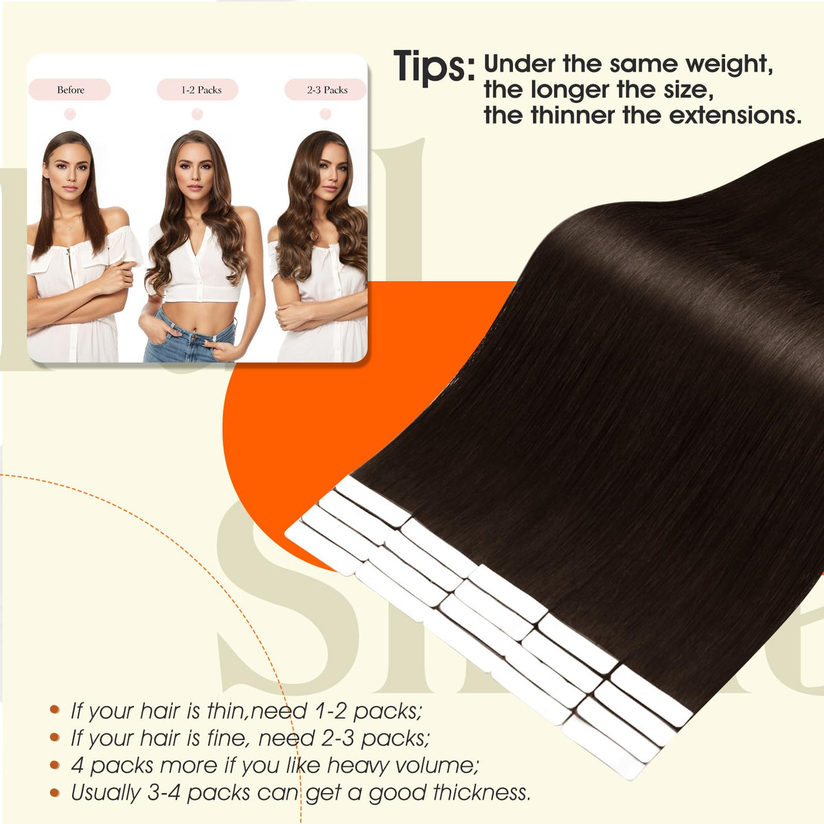 Full Shine Tape In Hair Extensions styling options