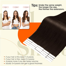 Full Shine Tape In Hair Extensions styling options