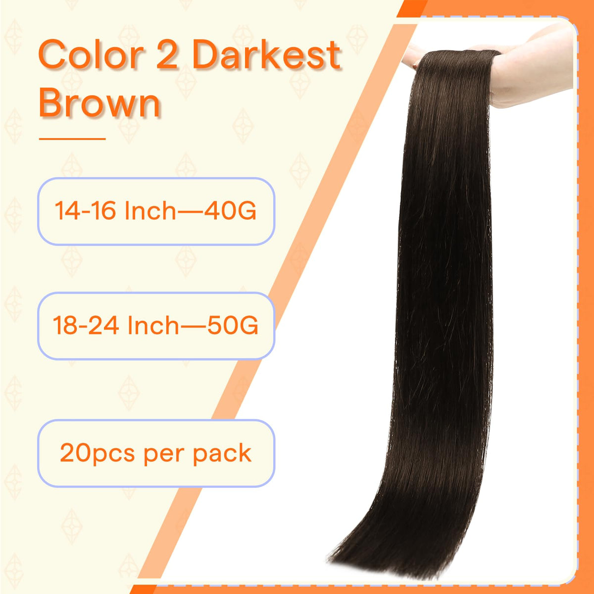 Full Shine Tape Weft Hair Extensions packaging
