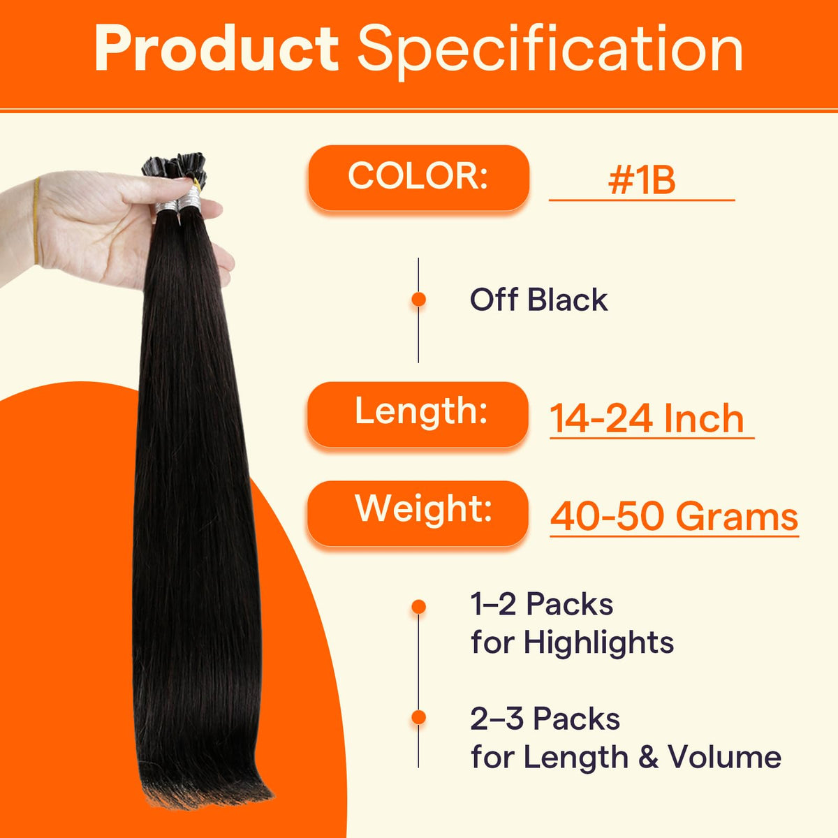 Full Shine U Tip Hair Extensions displayed with various shades