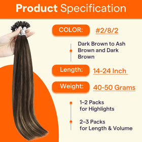 Full Shine U Tip Hair Extensions styled in a ponytail
