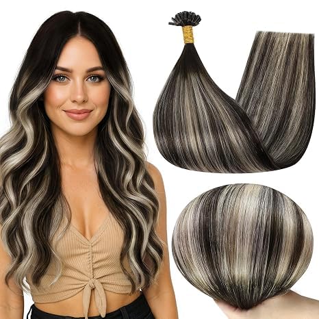 Full Shine U Tip Human Hair Extensions 22 Inch front view