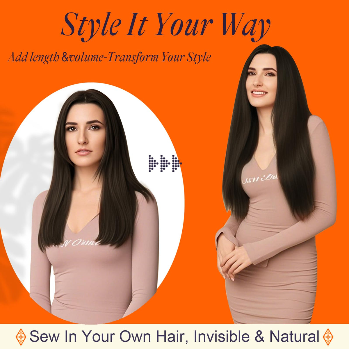 Full Shine Weft Extensions in various shades