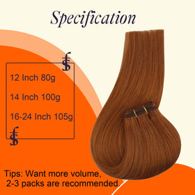 Full Shine Weft Extensions showing dual-layer construction